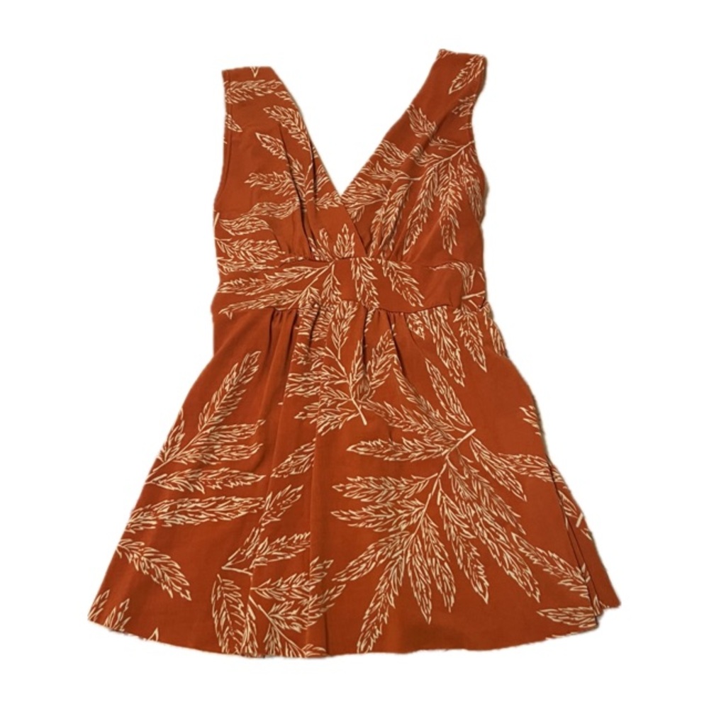 Leaf Print Orange Top